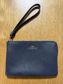 COACH コーチ リストレット ポーチ ネイビー