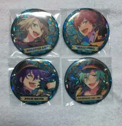 あんスタ 中国 缶バッジ 花窓缶 ALKALOID 一彩 藍良 巽 マヨイ