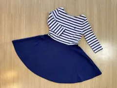 ラルフローレン Aラインワンピース ボーダー 切替 7 120