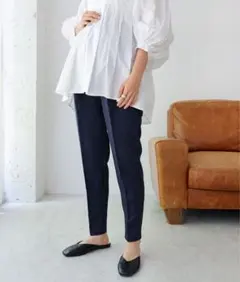 ネイビー マタニティパンツ Lサイズ
