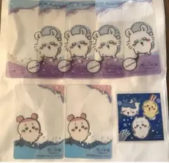 ちいかわ プライズ 特典 クリアカード 古本屋 モモンガ カニ ハチワレ うさぎ