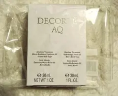 DECORTE AQアブソリュートローション30ml、エマルジョン30ml