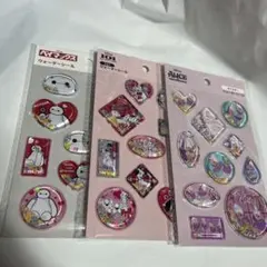 ウォーターシールセリア３枚セット　 セリア　ディズニー