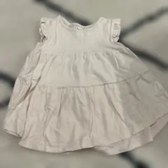 薄いピンク フリル付きチュニック 80cm