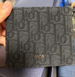DIOR オブリーク 二つ折り財布 ブラックのサムネイル
