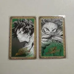 ヒロアカ　原画展　緑谷　箔押しクリアカード