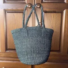 無印良品☆かごバッグ ブルーグレー