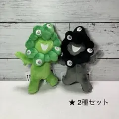 ミャクミャク☘️ブラック　カラフル　ゴム紐付きぬいぐるみ　キャラクターグッズ　万博のサムネイル