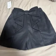 【新品未使用品】 リボン付きブラックショートパンツ S