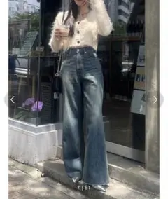 evris シンプルワイドデニムパンツのサムネイル