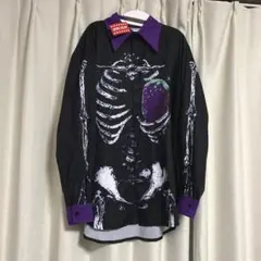 ACDCRAG タレストロベリー シャツ PU パープル　紫　スケルトン