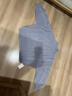 薄紫 ケーブル編み 長袖ニットセーター F