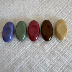 カラフルな楕円形箸置きセット