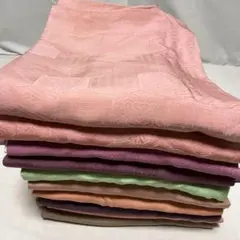 A*l様 ま-602 着物　色無地　正絹　まとめ売り　10枚