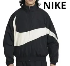 ナイキ　ビッグスウッシュ　ナイロンジャケット　M ブラック/ホワイト　スポーツ