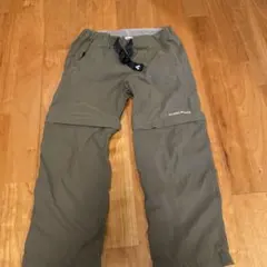 mont-bell コンバーチブルパンツ カーキ　120 ダメージありのサムネイル