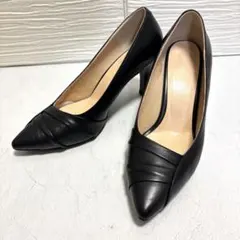 【美品】EIZOエイゾー レザー パンプス ポインテッドトゥ 23.5cm日本製