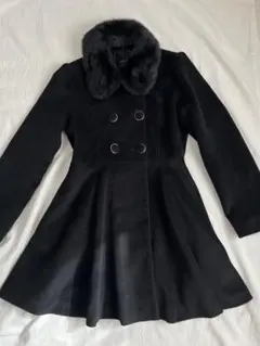 セシルマクビー CECIL McBEE ファー付き黒コート y2k Mサイズ