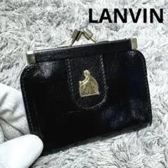 LANVIN ランバン コインケース 小銭入れ がま口 レザー ブラック
