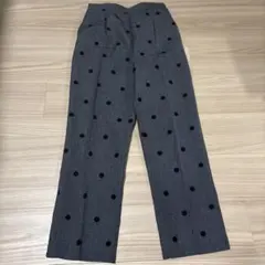 最終値下げ　しまむら　デニム風　ドットテーパードパンツ