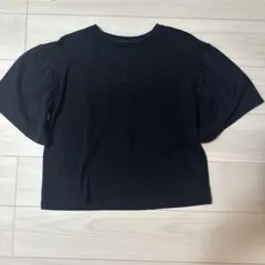 w closet 刺繍デザイン 半袖カットソー ブラックのサムネイル