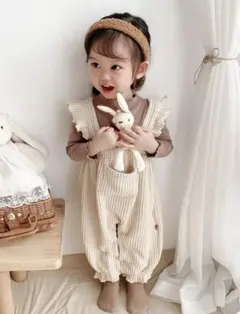 シーイン　SHEIN オーバーオールロンパース　80サイズ