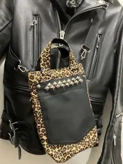 レザー 缶バッチpank パンク パンクロック チェック トートバッグ 