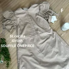 St.ceciliaセントセシリア ピンタックショルダートップスFバックリボン 