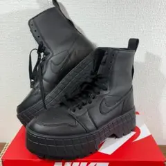 Nikeエアジョーダン1ブルックリン ブラックレザーブーツ26 - メルカリ