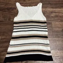 AZUL by moussy ストライプ タンクトップ S