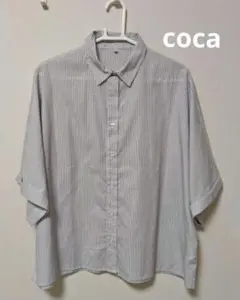 COCA　ストライプシャツ　Lサイズのサムネイル