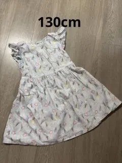 アイスクリーム柄 ノースリーブ ワンピース 130cm
