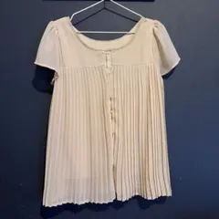 ROPE ロペ プリーツ シフォンブラウス 半袖