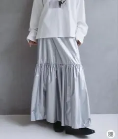 MARTE Metallic Tiered Skirt メタリックスカートのサムネイル