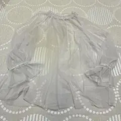 ロペピクニック　チュールブラウス38グレー　結婚式パーティー二次会