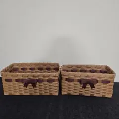 エコクラフト　ココア色リボン付き　小物入れセット