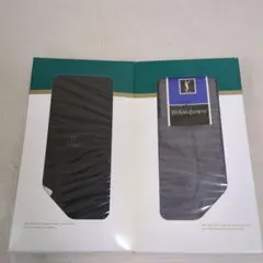 イヴサンローラン 靴下 25cm メンズ ソックス グレー 黒 新品 2足セット