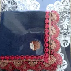 【新品未使用】近沢レース×ポンパドールコラボ　ネイビー　パン・ドゥ・ミー