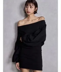 GYDA GGドッキングオフショルスウェットワンピース