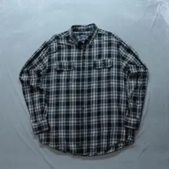 Faded Glory A0056 古着 フランネルシャツ L 黒 フランネル