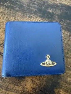 Vivienne Westwood 二つ折り財布 ブルー オーブ レザーのサムネイル