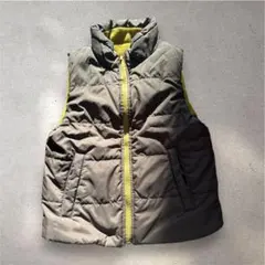 COMME CA ISM リバーシブル中綿ベスト ブラウン/イエロー