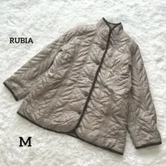 RUBIA キルティングジャケット インナーボア ハイネック ベージュ系 M