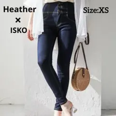 【美品】Heather×ISKO 美脚ハイウエストスキニーデニムパンツ XSのサムネイル
