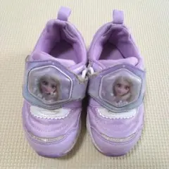 アナ雪　エルサ　スニーカー　15㎝　パープル