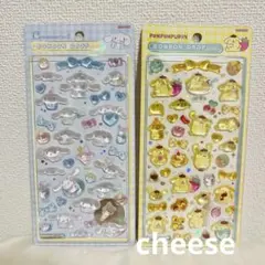 《新品》サンリオ　ボンボンドロップシール　シナモロール　ポムポムプリン　2枚