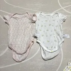 ユニクロ　コットンメッシュボディスーツ　2枚セット80cm