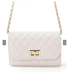 キルティングレザーチェーンショルダーバッグ[tr319]