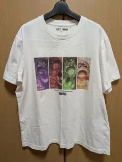 ユニクロ UT　ワンピース　四皇　半袖Tシャツ　ホワイト　XL