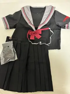 セーラー服上下 黒 半袖 コスプレ
